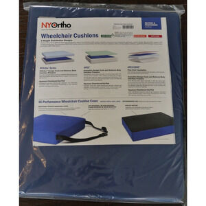 NEW NY Otho Gel Foam Wheelchair Seat Cushion With Safety Strap 22" x 18" x 2"